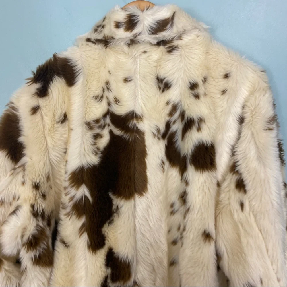 Anthropologie Maeve Grand Glam Faux Fur Coat Size 1X‎